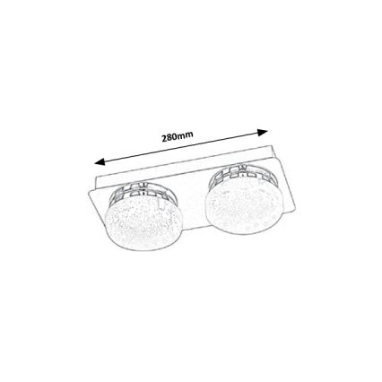 Rabalux - Plafonnier LED 2xLED/5W/230V 13x28 cm
