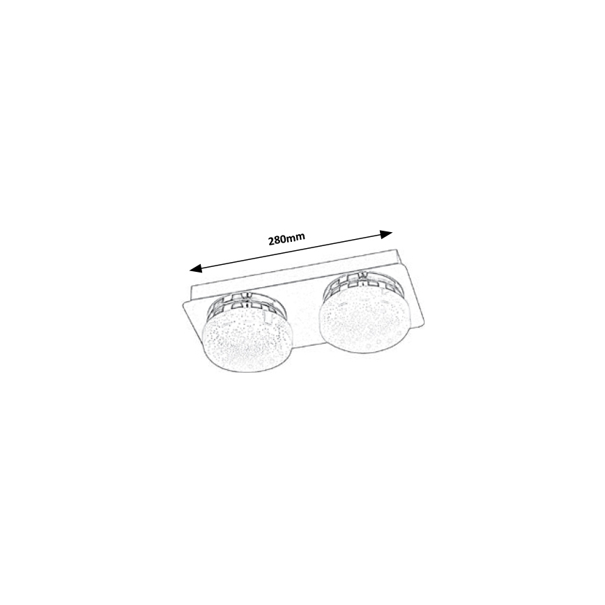 Rabalux - Plafonnier LED 2xLED/5W/230V 13x28 cm