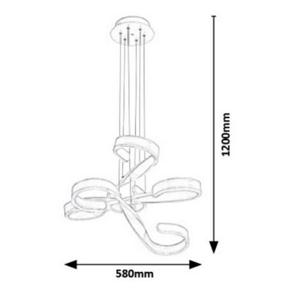 Rabalux - Suspension LED sur fil 3xLED/8W/230V