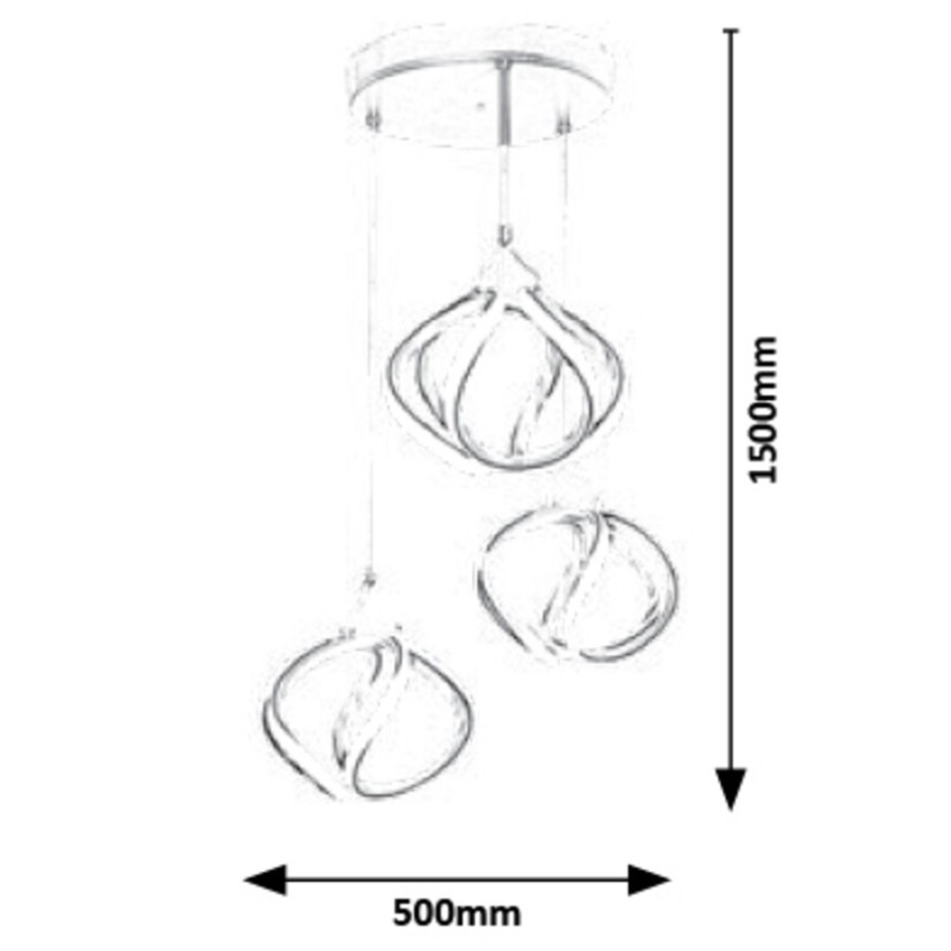 Rabalux - Suspension filaire LED/50W/230V