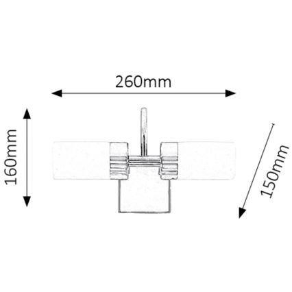 Rabalux - Éclairage de miroir LED salle de bain 2xLED/4W/230V  IP44