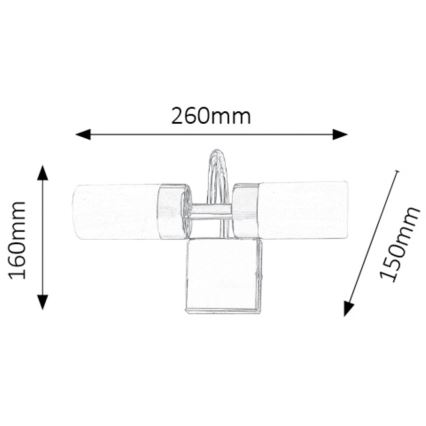 Rabalux - Éclairage de miroir LED salle de bain 2xLED/4W/230V IP44