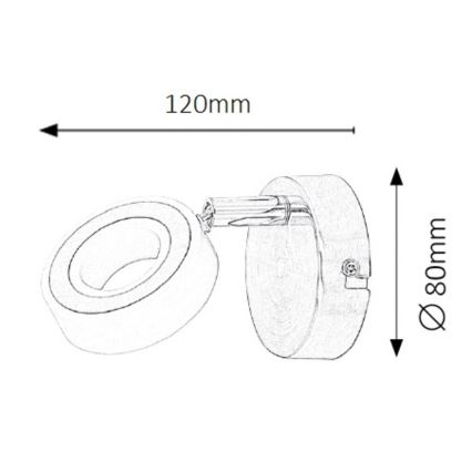 Rabalux - Spot mural LED 1xLED/4,5W/230V