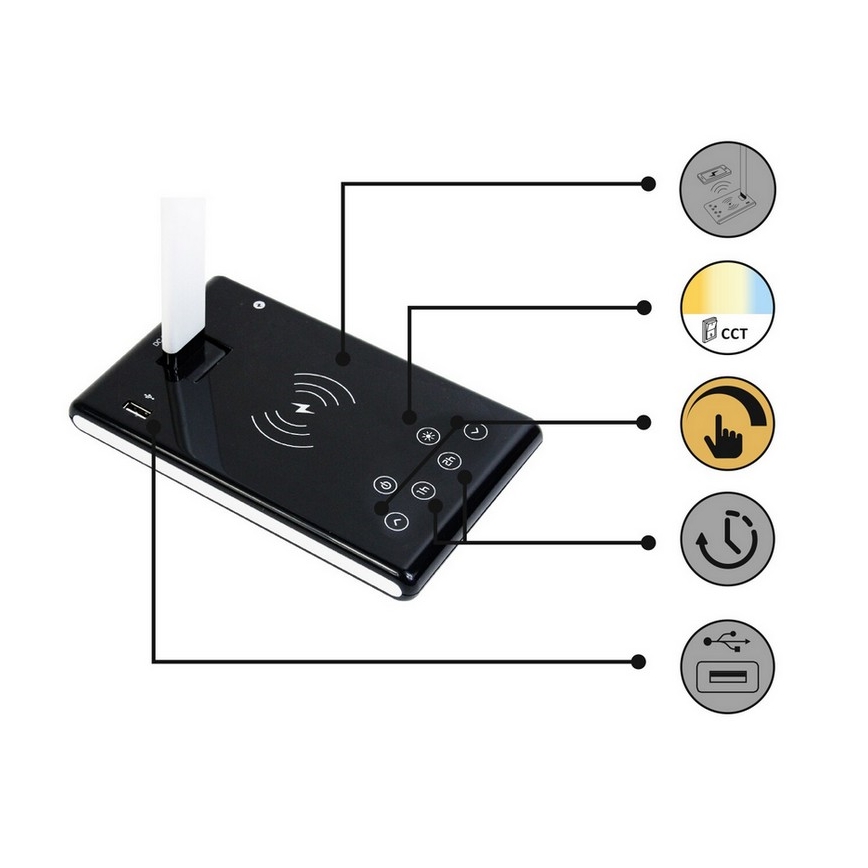 Rabalux - Lampe de table LED tactile à intensité modulable LED/5W/230V USB