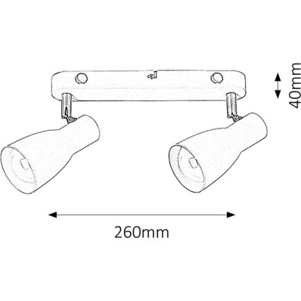 Rabalux - Spot 2xE27/20W/230V