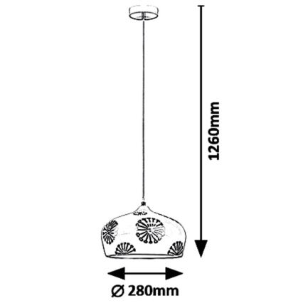 Rabalux 6049 - Suspension avec fil GINGER 1xE27/60W/230V