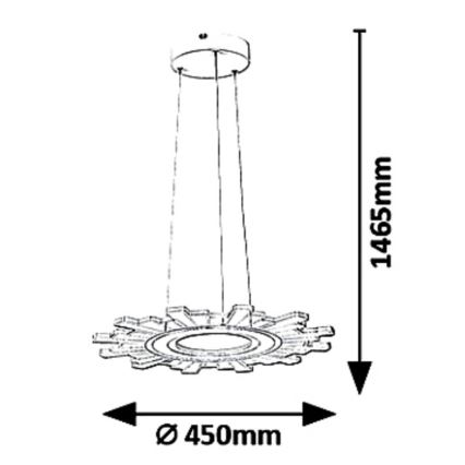 Rabalux 6210 - Suspension LED avec fil FELICITY LED/30W/230V