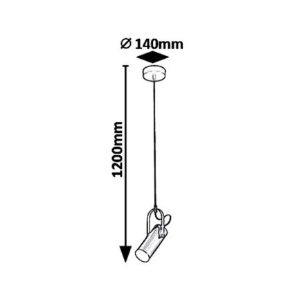 Rabalux 6429 - Suspension fil LED RAVEN LED/5W/230V