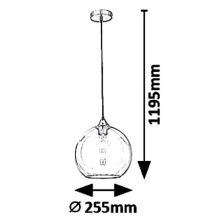 Rabalux 6438 - Suspension avec fil TANESHA 1xE27/40W/230V