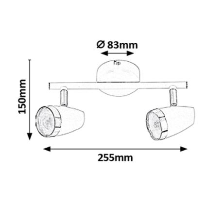 Rabalux - Spot LED 2xLED/4W/230V