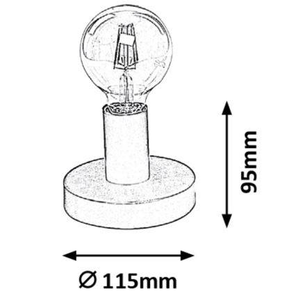 Rabalux - Lampe de table 1xE27/60W/230V