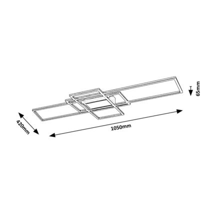 Rabalux 6869 - Plafonnier LED à intensité variable LED/54W/230V 3000-6500K + télécommande