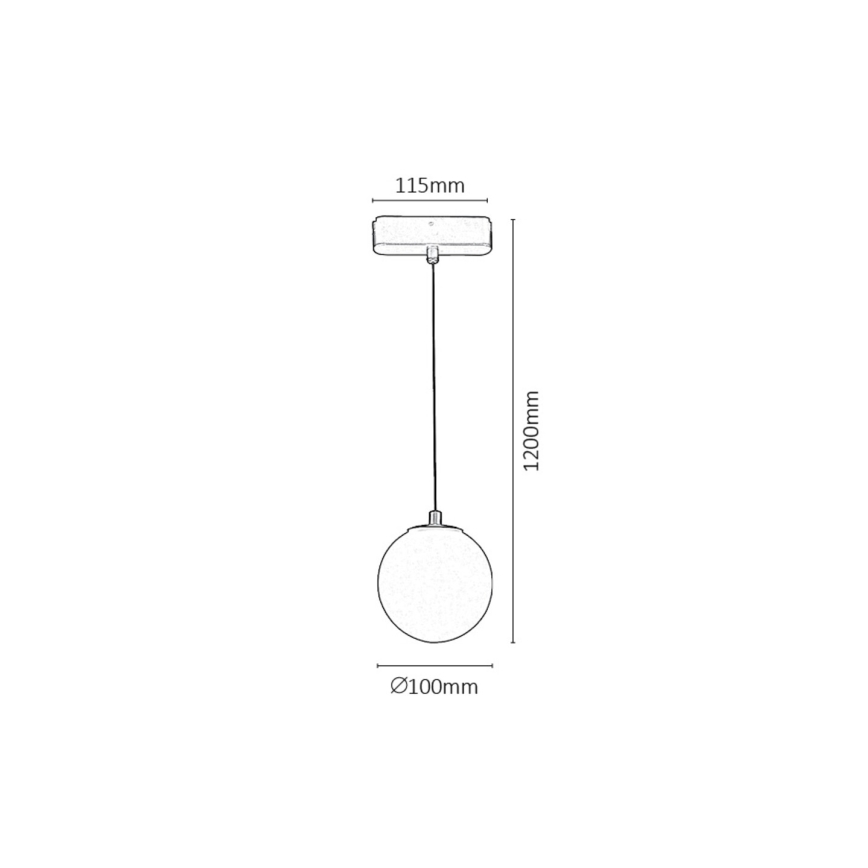 Rabalux - Suspension filaire pour système de rail monophasé LED/5W/24V 3000K noir