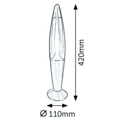 Rabalux - Lampe à lave G45 1xE14/25W/230V