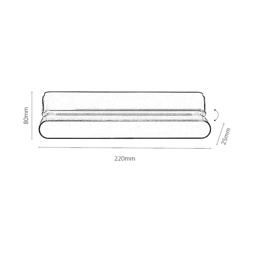Rabalux - Plafonnier pour système de rail monophasé LED/12W/24V 4000K 22 cm noir