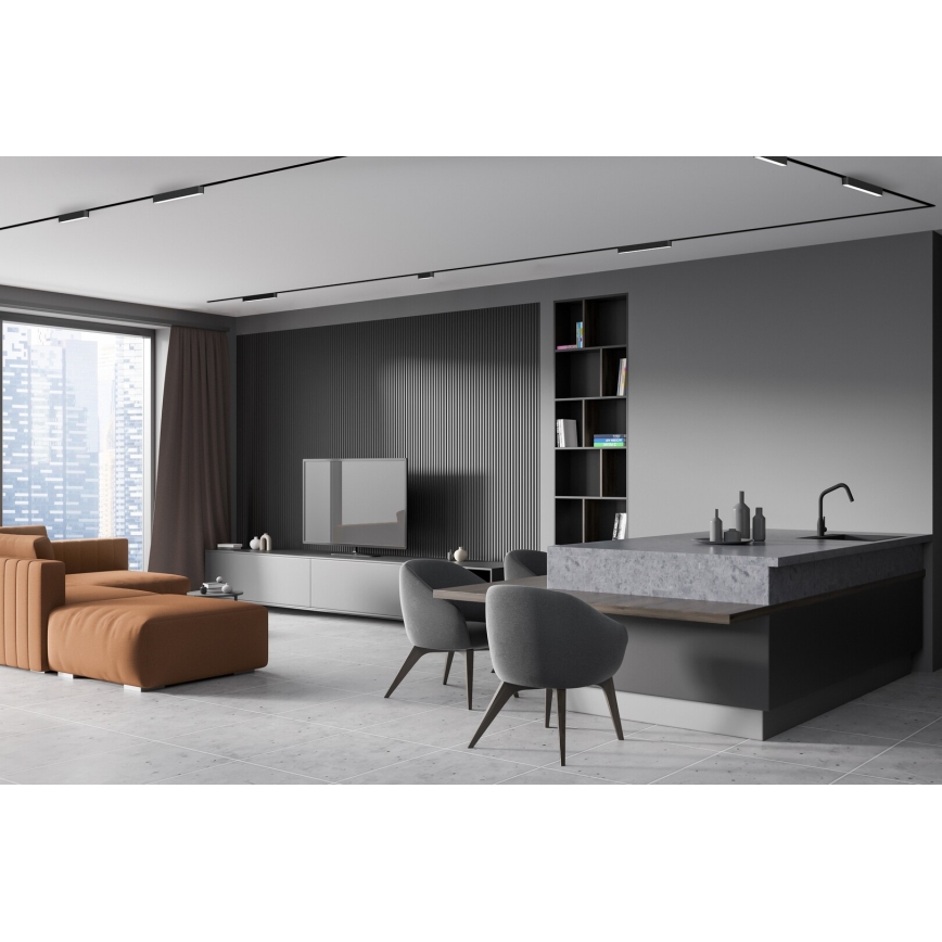 Rabalux - Plafonnier à intensité variable pour système de rail monophasé LED/16W/24V 2700-5500K Wi-Fi Tuya 33 cm noir