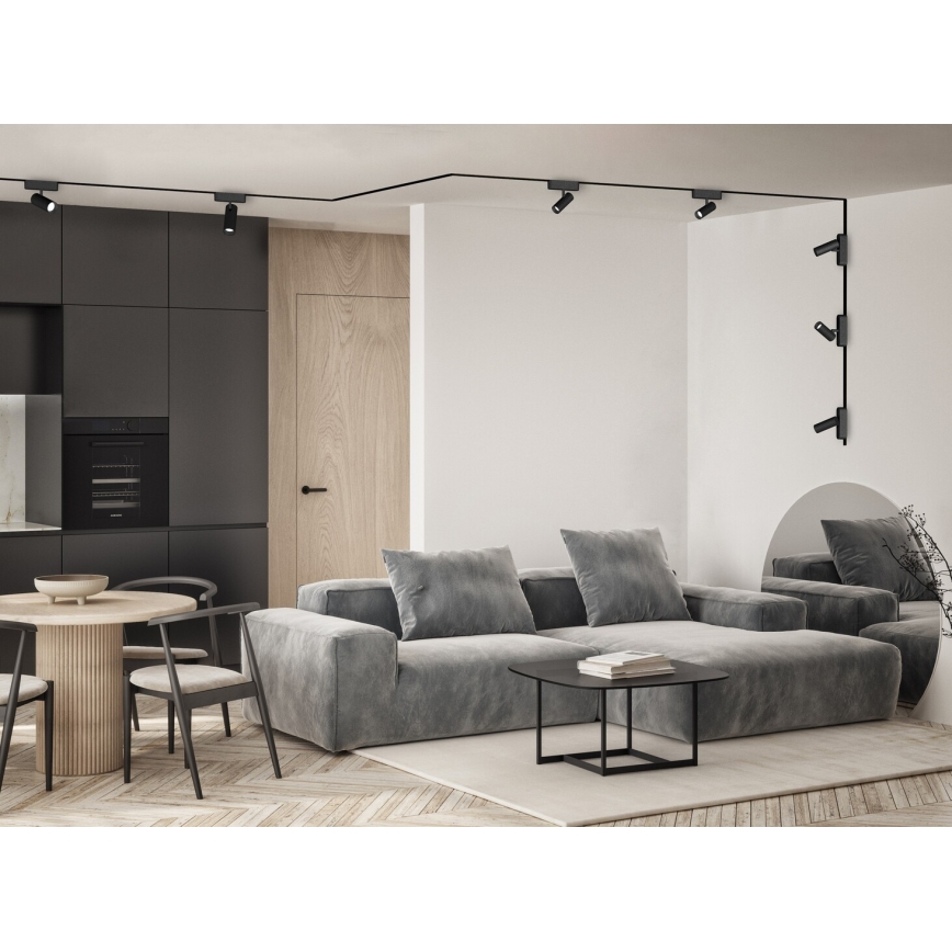Rabalux - Spot à intensité variable pour système de rail monophasé LED/5W/24V 2700-5500K Wi-Fi Tuya noir