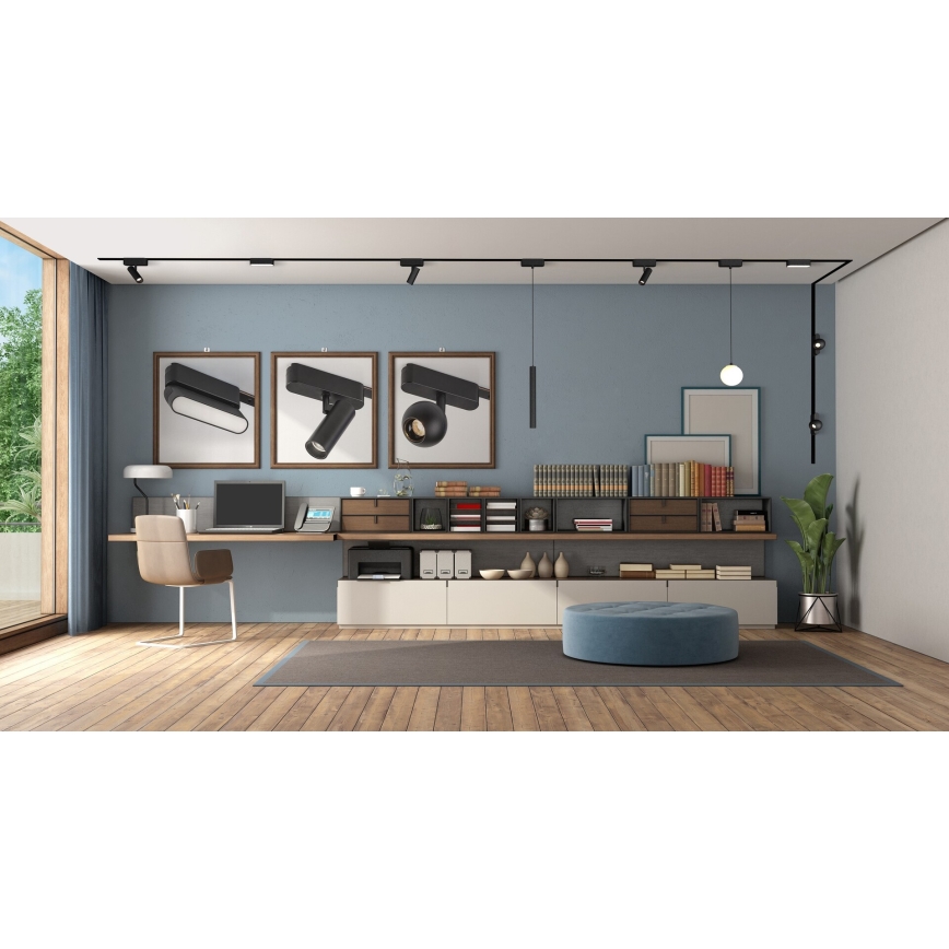 Rabalux - Spot à intensité variable pour système de rail monophasé LED/5W/24V 2700-5500K Wi-Fi Tuya noir