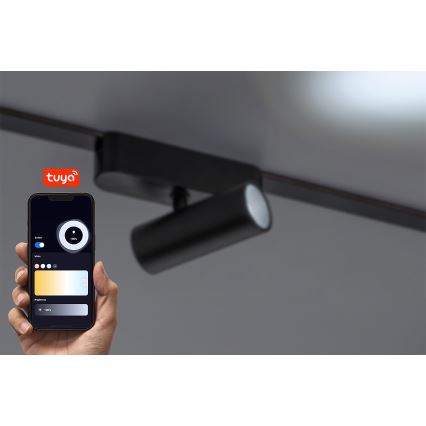 Rabalux - Spot à intensité variable pour système de rail monophasé LED/5W/24V 2700-5500K Wi-Fi Tuya noir