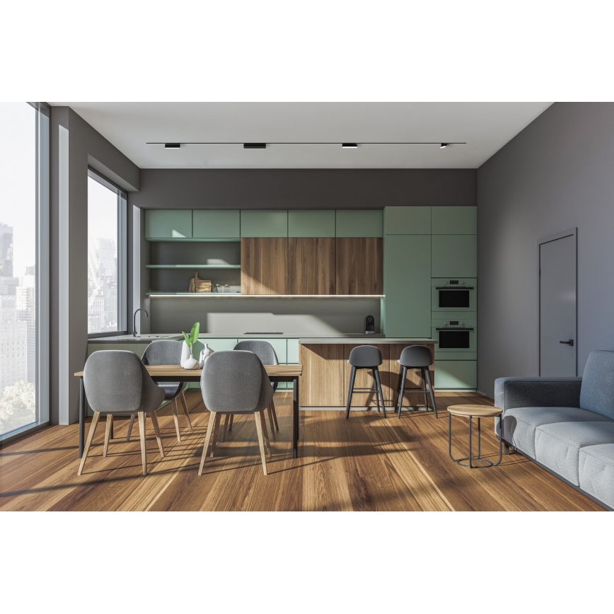 Rabalux - Plafonnier à intensité variable pour système de rail monophasé LED/13W/24V 2700-5500K Wi-Fi Tuya 33 cm noir