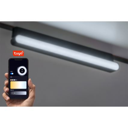 Rabalux - Plafonnier à intensité variable pour système de rail monophasé LED/13W/24V 2700-5500K Wi-Fi Tuya 33 cm noir