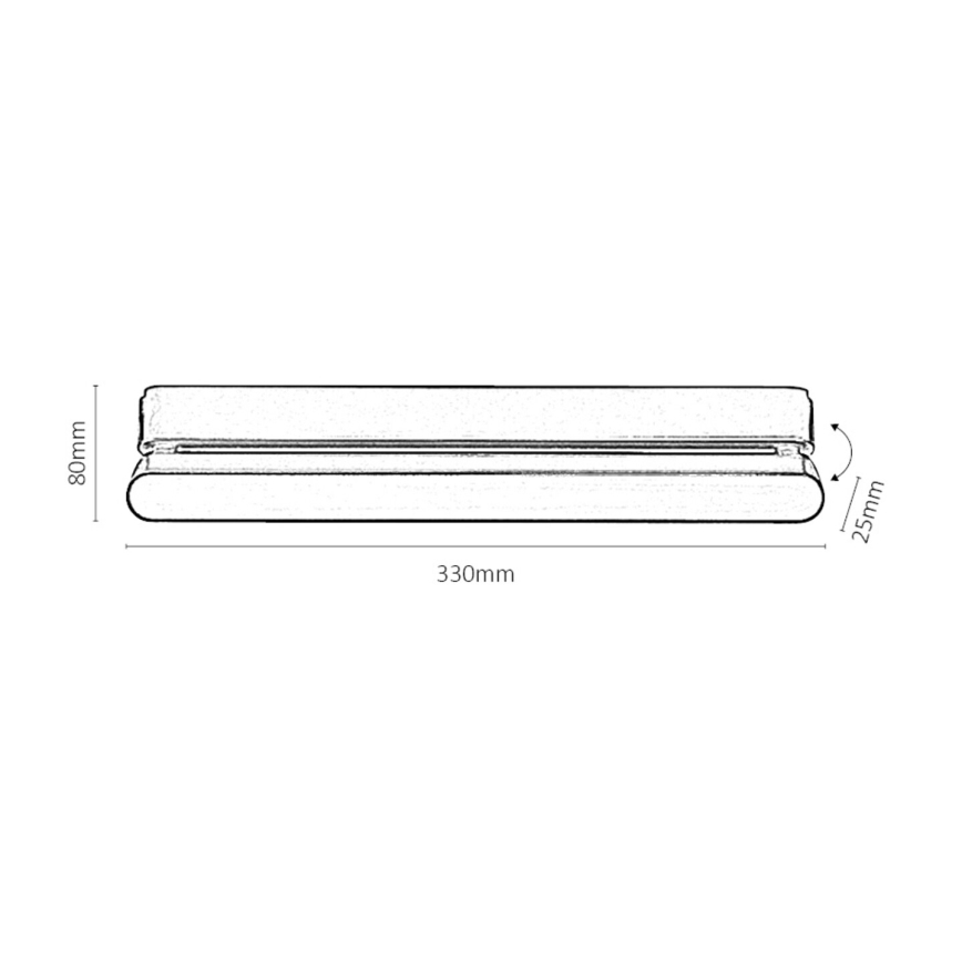 Rabalux - Plafonnier à intensité variable pour système de rail monophasé LED/13W/24V 2700-5500K Wi-Fi Tuya 33 cm noir