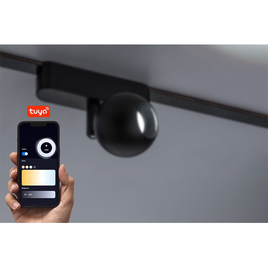 Rabalux - Spot à intensité variable pour système de rail monophasé LED/5W/24V 2700-5500K Wi-Fi Tuya noir