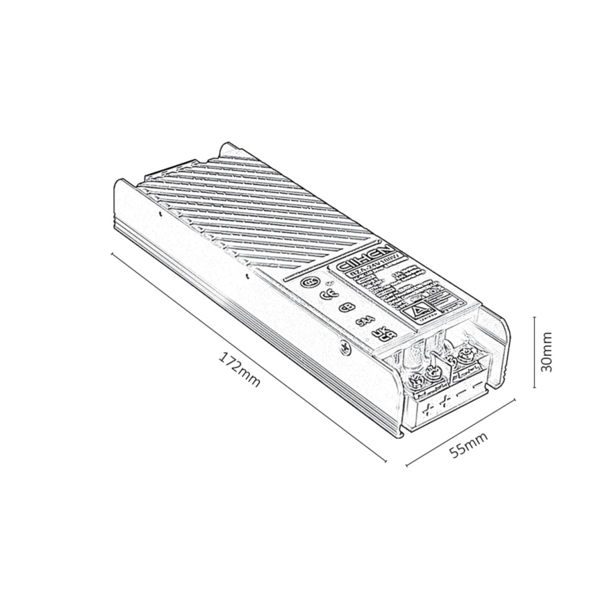 Rabalux - Alimentation électrique encastrable pour les éclairages dans système de rail 100W/24V