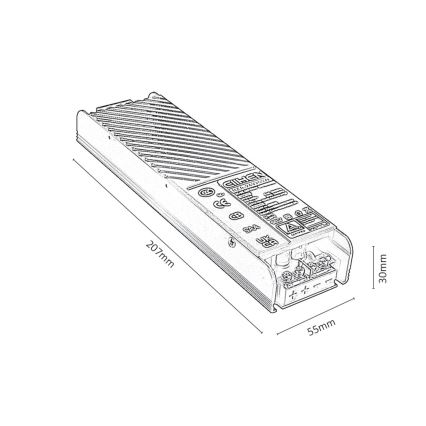 Rabalux - Alimentation électrique encastrable pour les éclairages dans système de rail 200W/230V