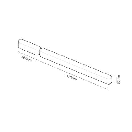 Rabalux - Alimentation des éclairages dans système de rail 80W/230V Wi-Fi 10,2 + 41 cm noir