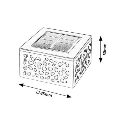 Rabalux - Éclairage solaire LED/0,5W/1,2V IP44 600 mAh