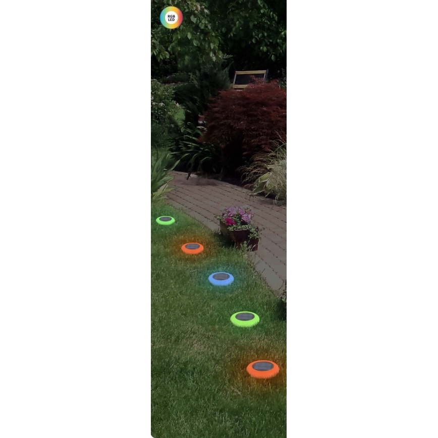 Rabalux - Éclairage solaire RGB HAITI LED/0,6W/3,7V IP65