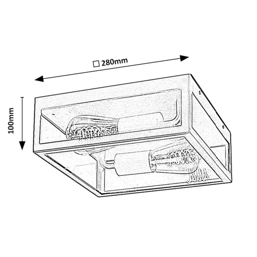 Rabalux - Plafonnier d'extérieur 2xE27/60W/230V IP23