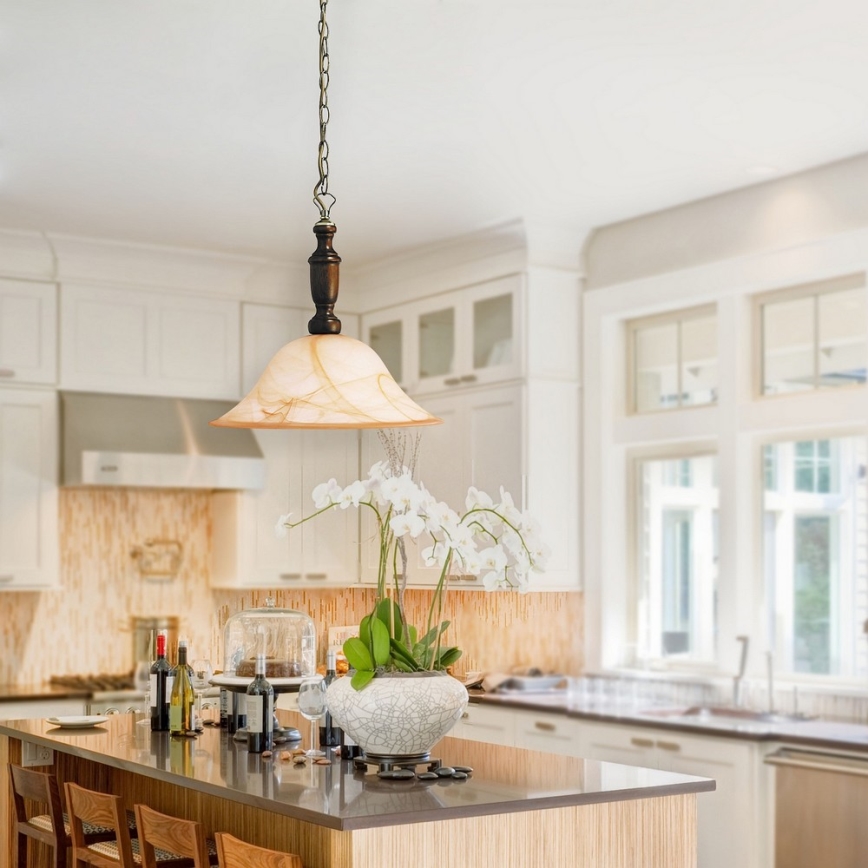 Rabalux - Suspension 1xE27/100W/230V noyer