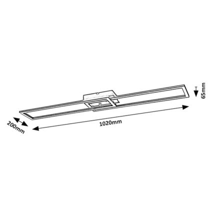 Rabalux - Plafonnier à intensité variable LED/38W/230V 3000-6500K + télécommande