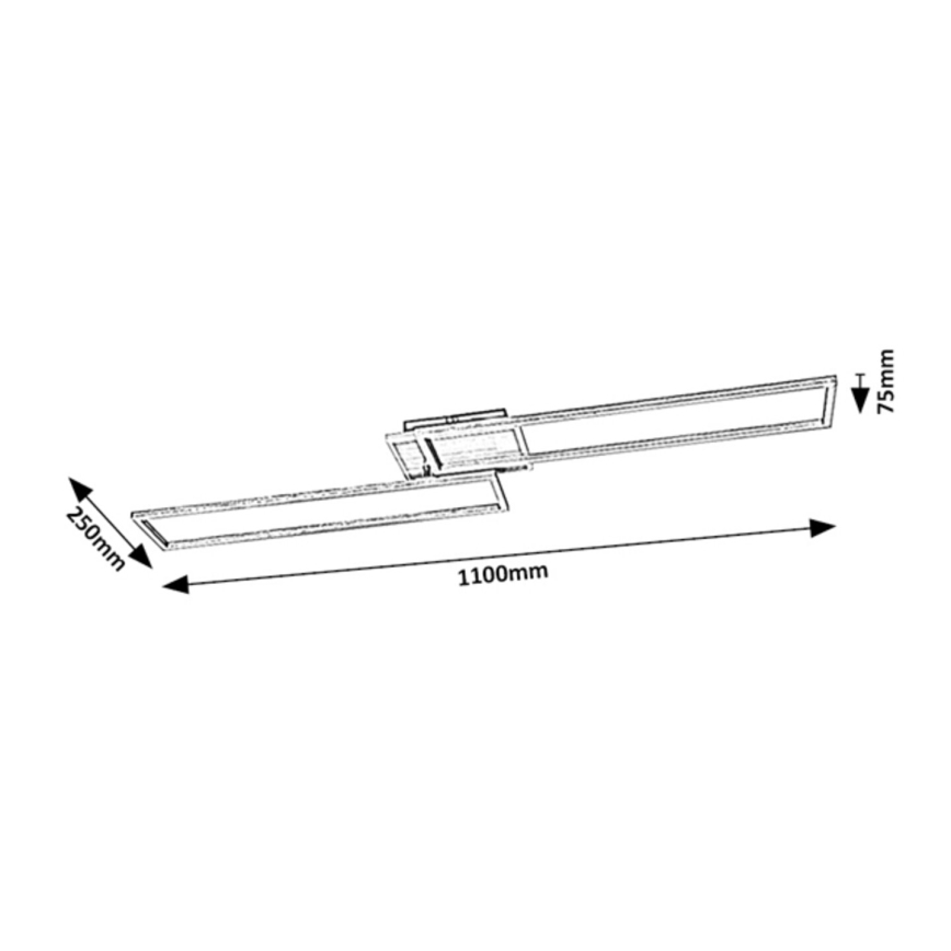 Rabalux - Plafonnier à intensité variable LED LED/40W/230V 2700-6500K Wi-Fi Tuya chrome mat + télécommande