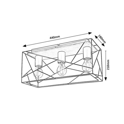 Rabalux - Plafonnier 3xE27/40W/230V