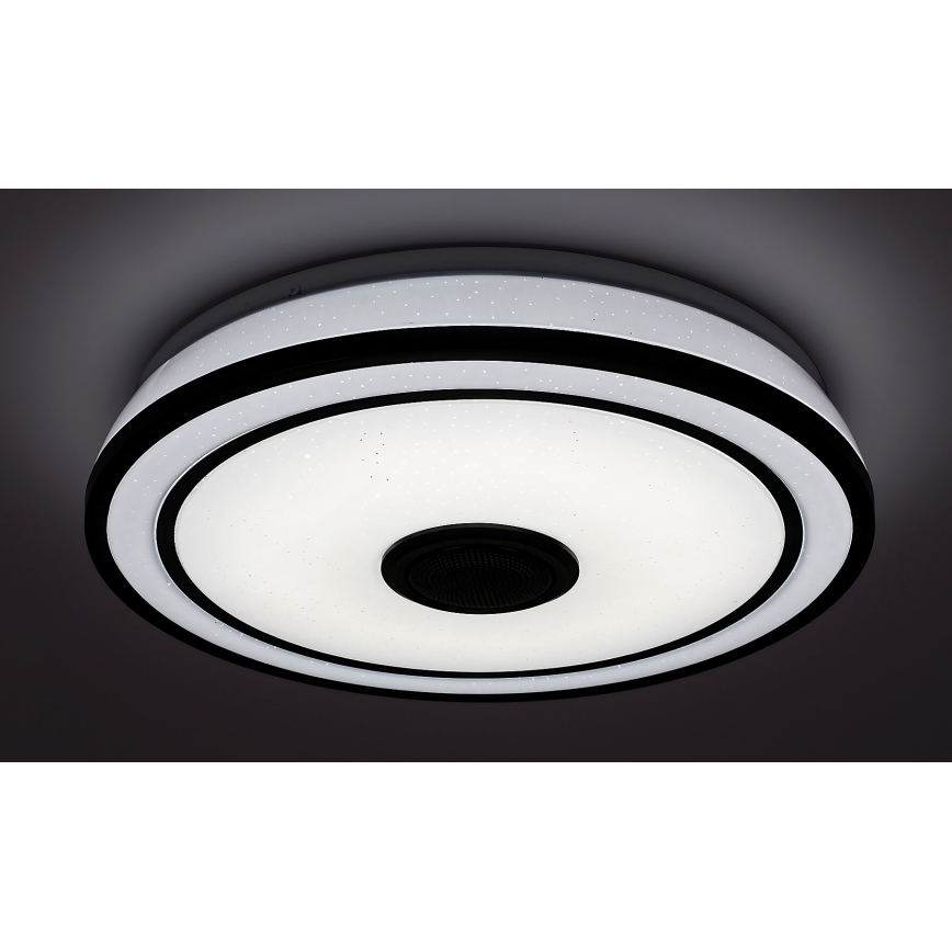 Rabalux - Plafonnier LED RGB dimmable avec haut-parleur, LED 24 W, 230 V, 3000–6500 K + télécommande, Ø 39,5 cm