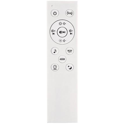 Rabalux - Plafonnier LED RGB dimmable avec haut-parleur, LED 24 W, 230 V, 3000–6500 K + télécommande, Ø 39,5 cm