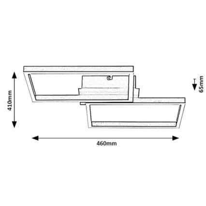 Rabalux - Plafonnier LED RGBW à intensité variable LED/40W/230V 2700-6500K + télécommande