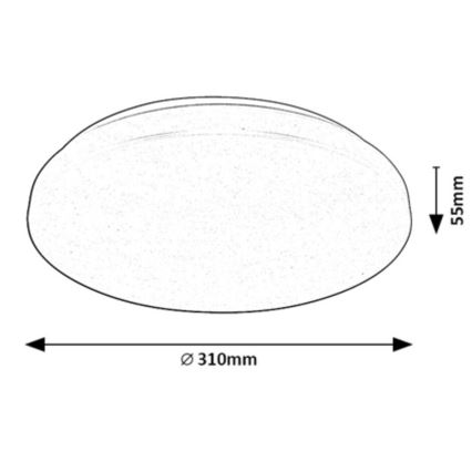 Rabalux - Plafonnier à intensité variable RGB LED/24W/230V Wi-Fi Tuya 3000-6500K 31 cm