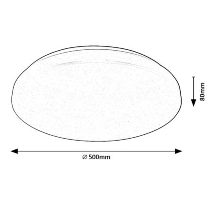 Rabalux - Plafonnier à intensité variable RGB LED/48W/230V Wi-Fi Tuya 3000-6500K 50 cm