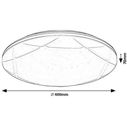 Rabalux - Plafonnier LED/24W/230V 4000K d. 40 cm