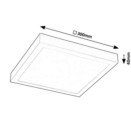 Rabalux - Panneau en saillie LED/18W/230V 4000K 30x30 cm