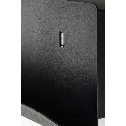 Rabalux - Applique murale avec étagère et USB port 1xGU10/25W/230V noir