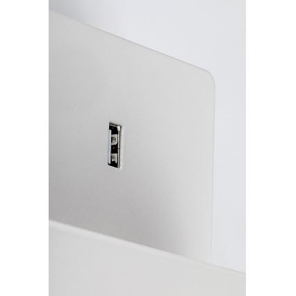Rabalux - Applique murale avec étagère et USB port 1xGU10/25W/230V blanc