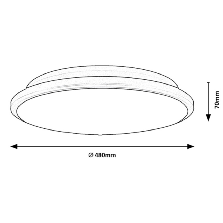 Rabalux - Plafonnier LED/45W/230V 4000K argent 48 cm
