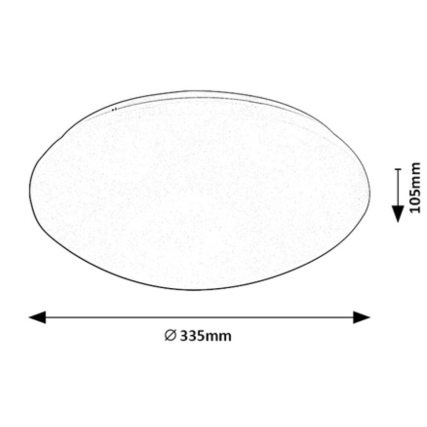 Rabalux - Plafonnier avec détecteur LED/18W/230V IP44 4000K d. 33,5 cm