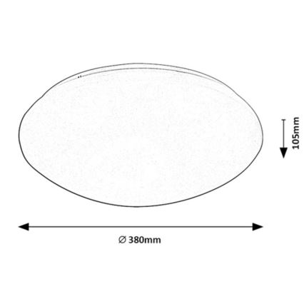 Rabalux - Plafonnier LED avec un détecteur LED/24W/230V IP44 4000K