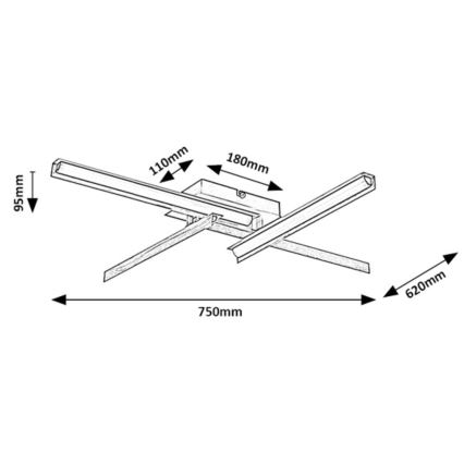 Rabalux - Plafonnier LED/20W/230V 3000K longueur 75 cm